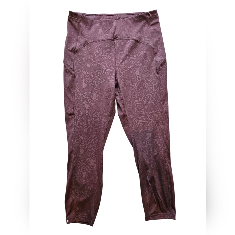 Reebok Womams Spirit High Rise Athletic Leggings With Pockets EUC Sz XL